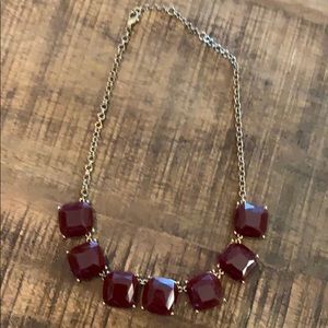 Maroon statement necklace